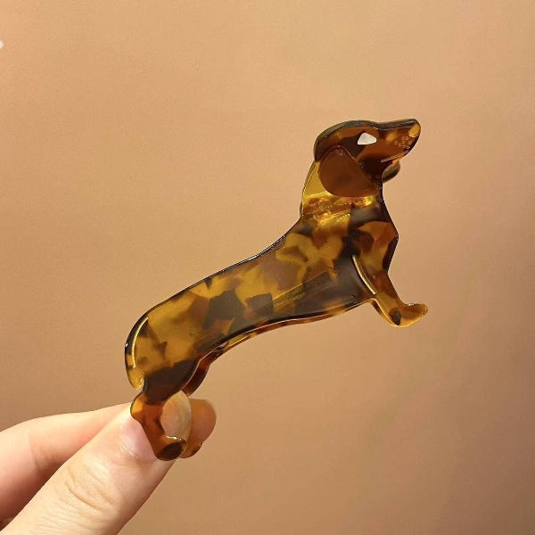 Brown Weiner Dog Clip