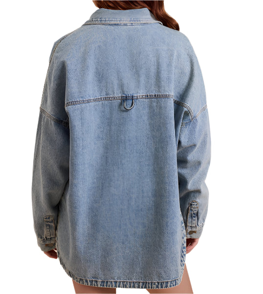 Washed Denim Shacket