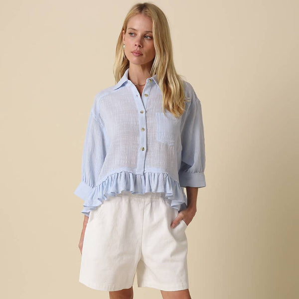 Kali Ruffle Hem Top