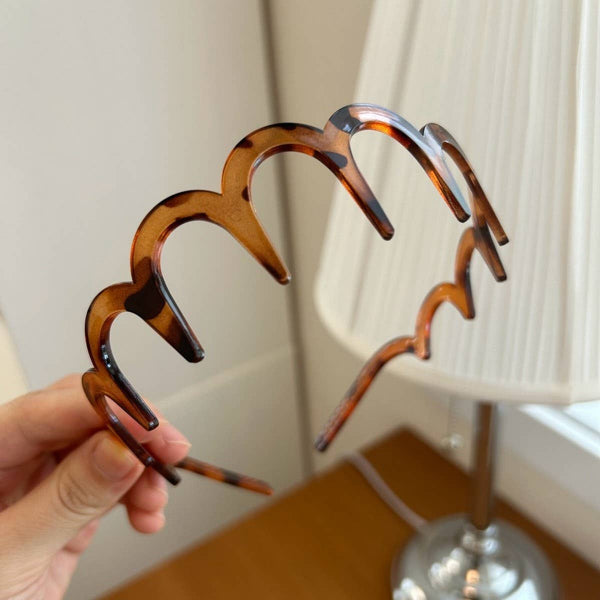 Wavy Acrylic Tortoise Head Band