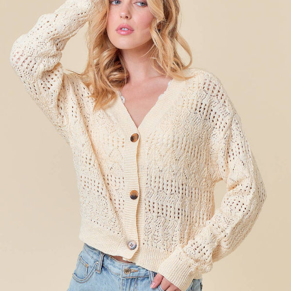Straight to the Pointelle Cardigan