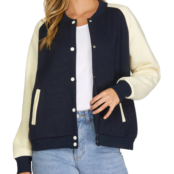 Navy Varsity Jacket