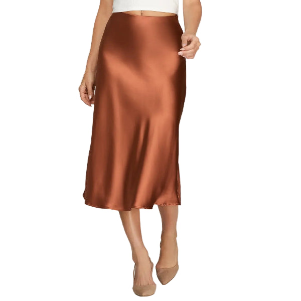 Copper Satin Skirt