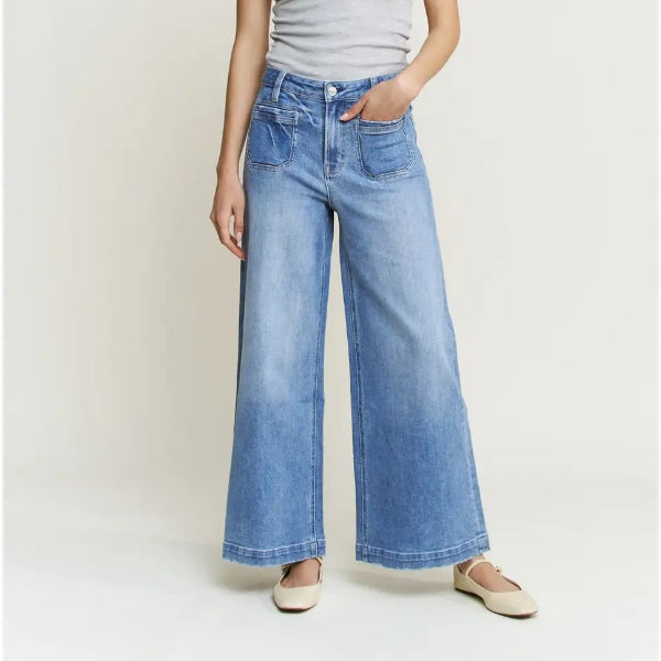 Wide Leg Cropped Denim