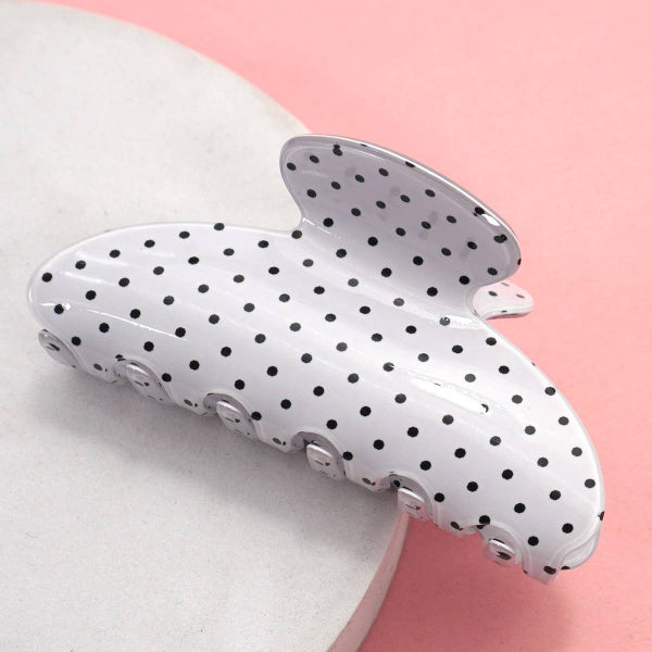 Polka Dot Hair Claw Clip