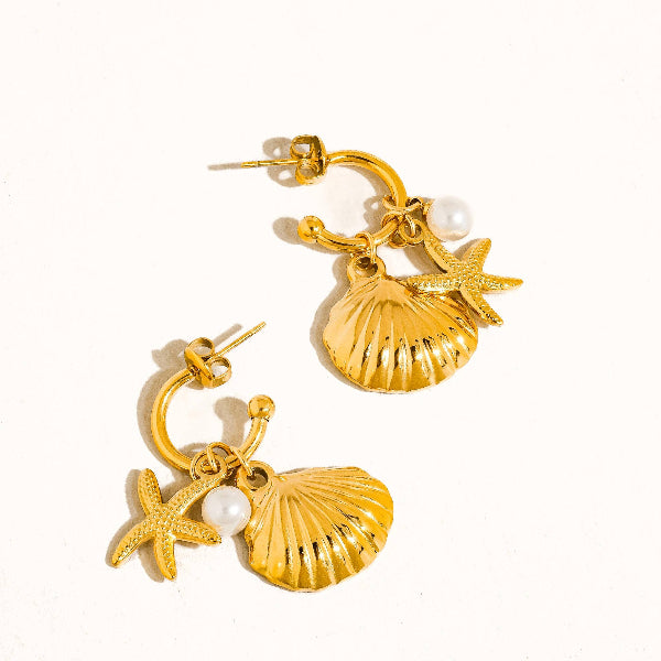 Marlène Sea Shell and Star Earring