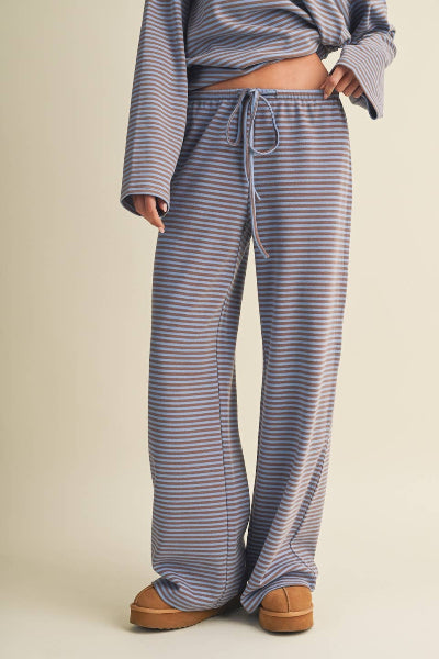 Striped Cotton Knit Pants