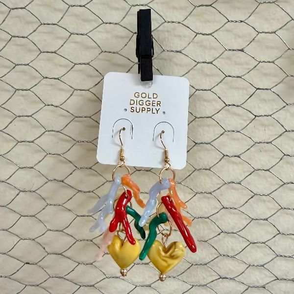 Rainbow Coral Earrings