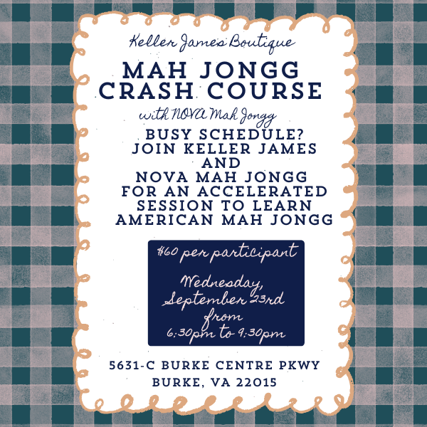 American Mah Jongg 101 Crash Course SEPT 23RD