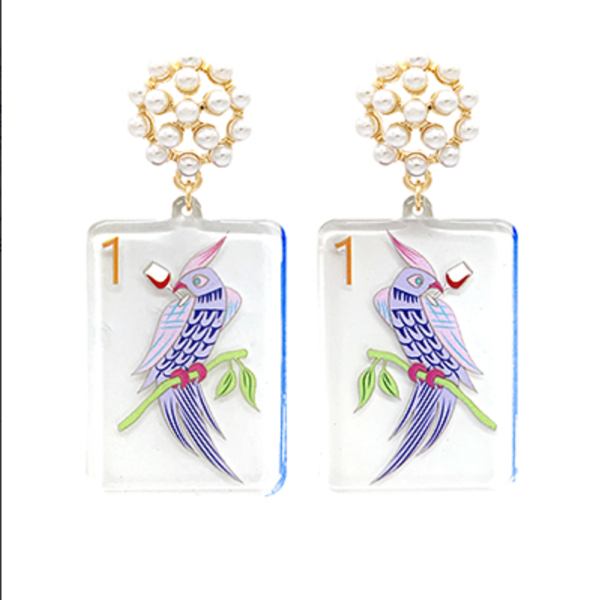 Pearly MJ Tile Earrings