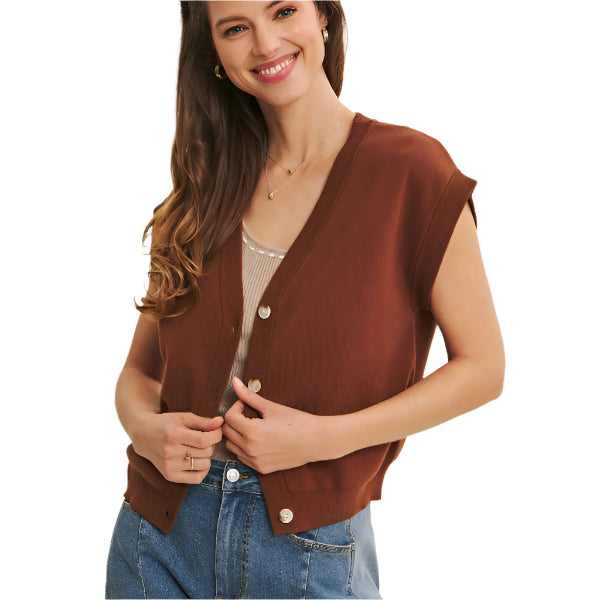Cap Sleeve Sweater Vest