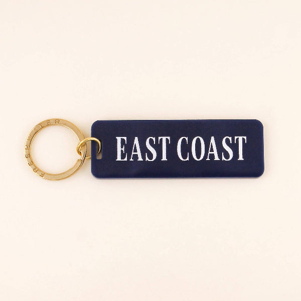 East Coast Keychain: Navy Blue / On Key Card