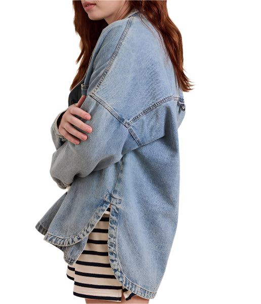 Washed Denim Shacket