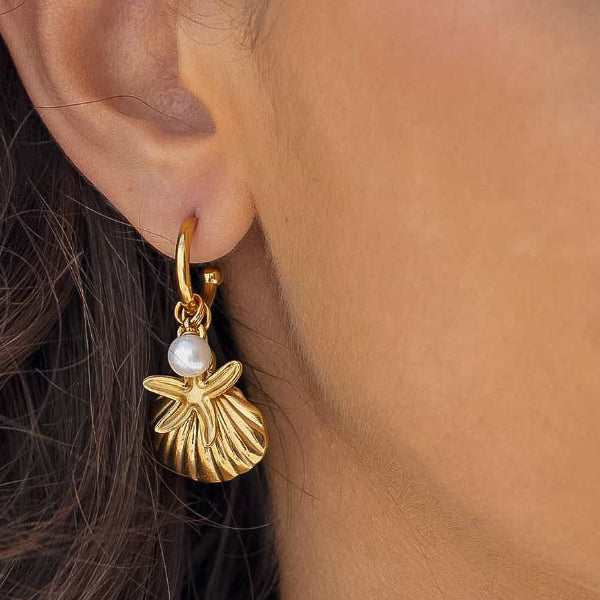 Marlène Sea Shell and Star Earring