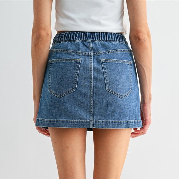 HR Denim Skirt w/ Tie