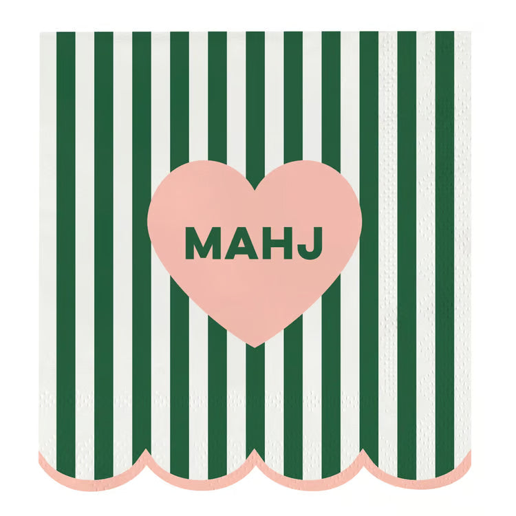 Scalloped Maj Jongg Cocktail Napkins
