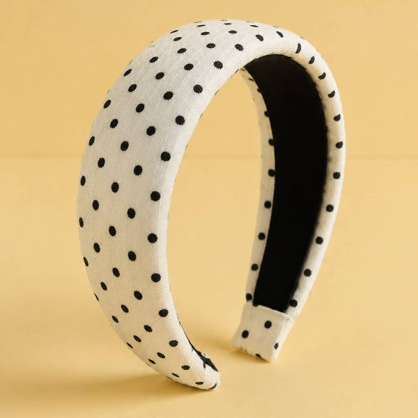 Padded Polka Dot Fabric Headband