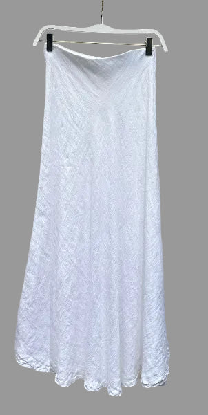 Crinkle Linen Midi Skirt