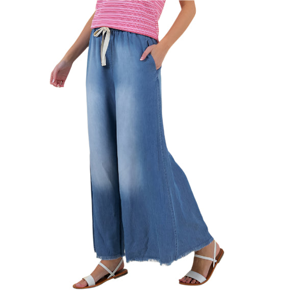 Wide Leg Denim Pants