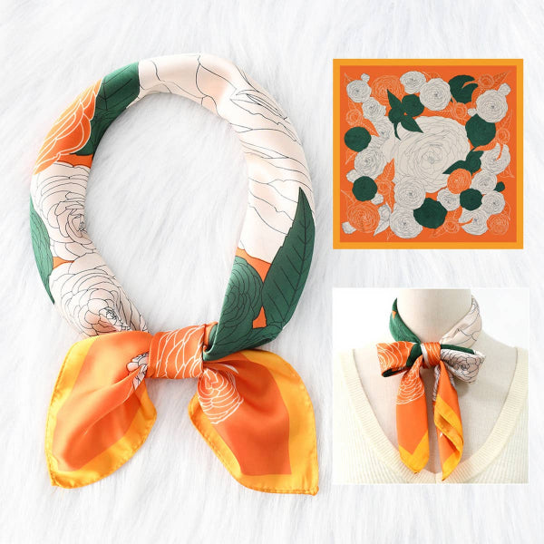 Orange Dahlia Scarf