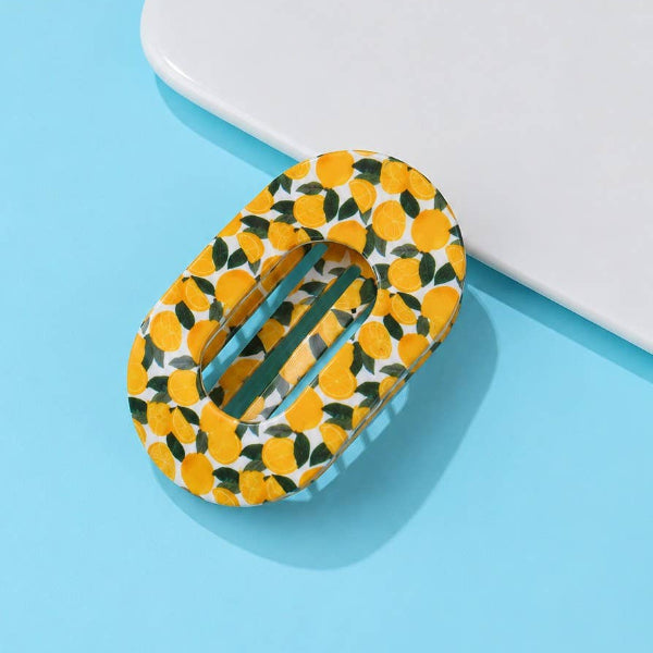 Vintage Lemon Flat Claw Clip