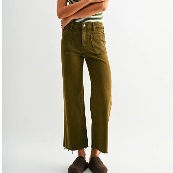 HR Wide Leg Crop in Tom Thumb