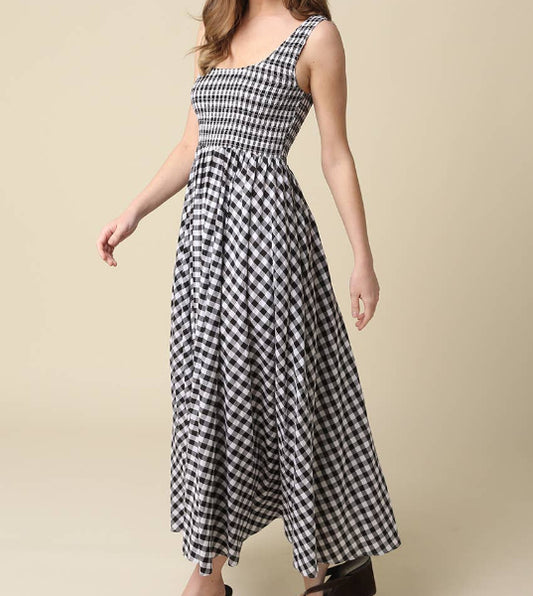Maren Gingham Maxi Dress