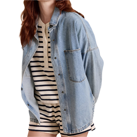 Washed Denim Shacket