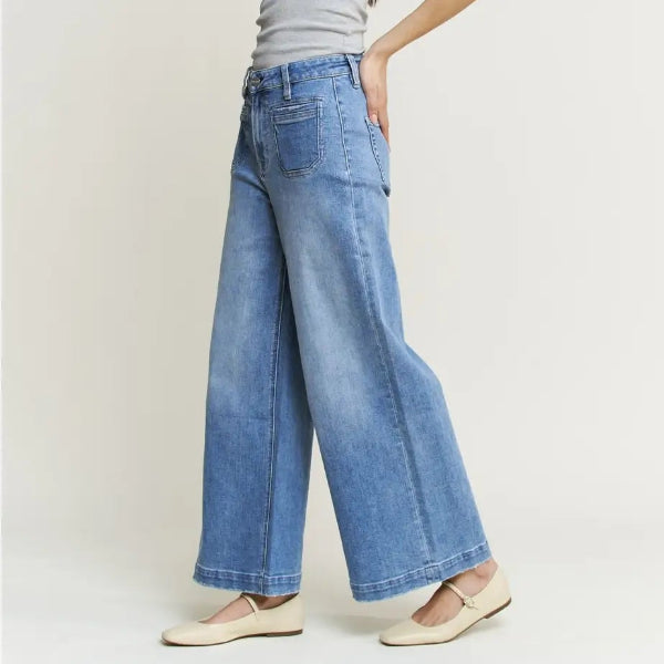Wide Leg Cropped Denim