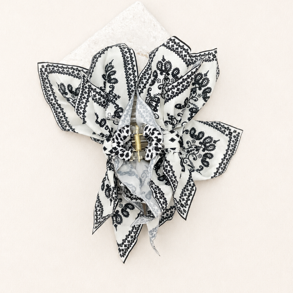 Paisley Bow Claw Clip