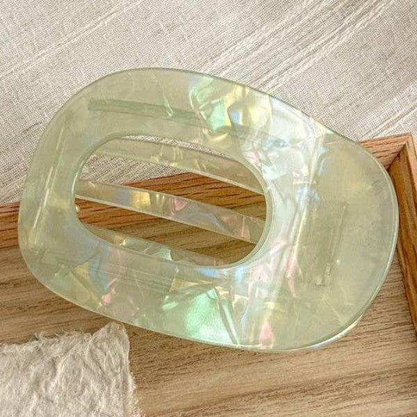 Marbled Lay Flat Claw Clip