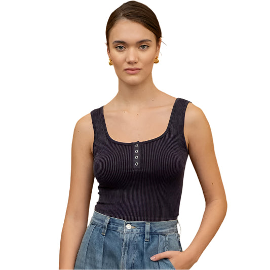 Washed Seamless Crop Top