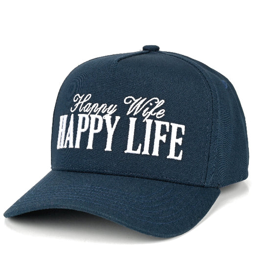 Happy Wife Happy Life Canvas Cap