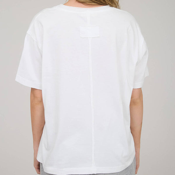 Raw Edge V Neck Top