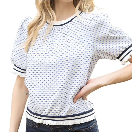 Blue Hearts Top
