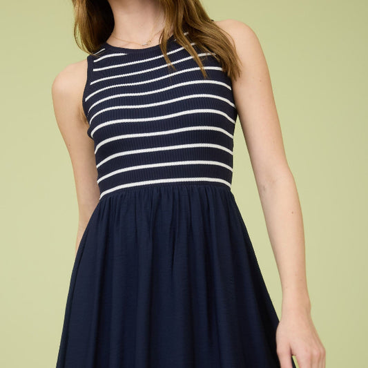 Navy Mixer Dress