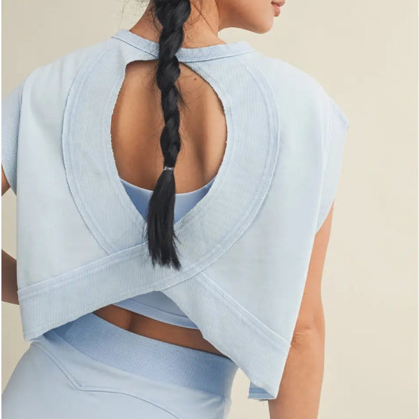 Sporty Open Back Top