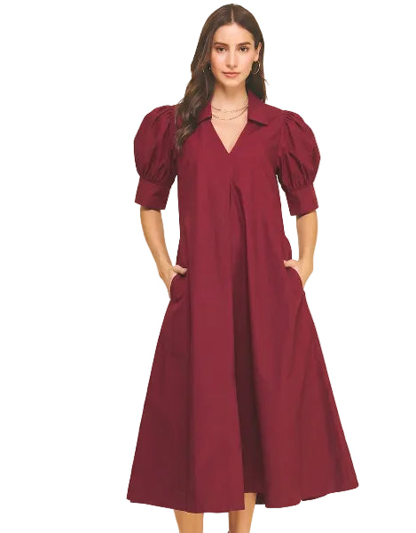 Maroon Forever Dress