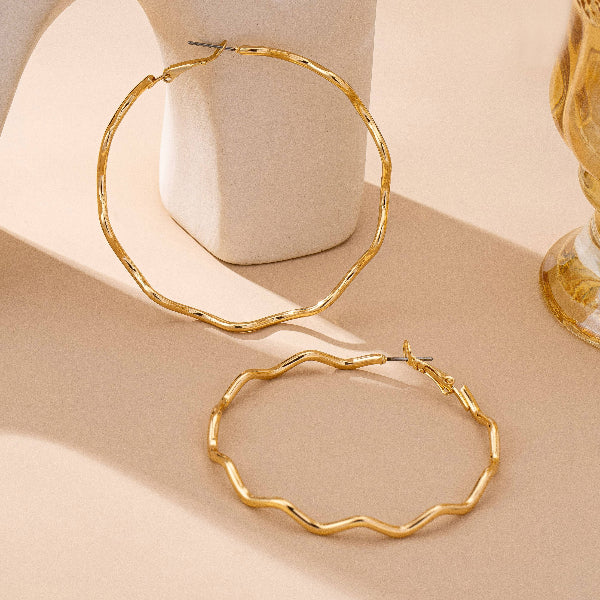 Big Wave Hoop Earrings