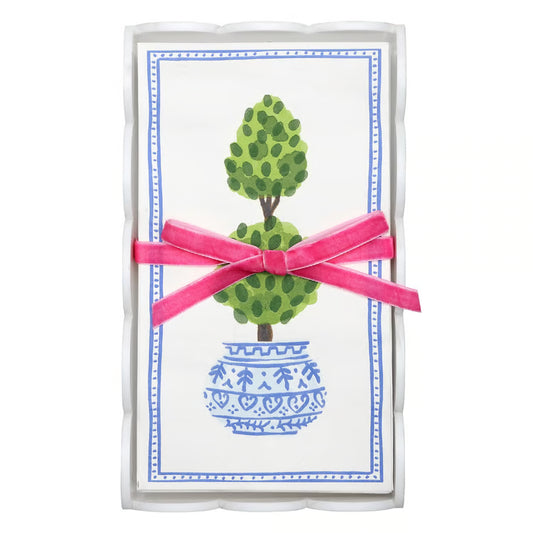 Topiary Guest Napkin w/ Acrylic Tray