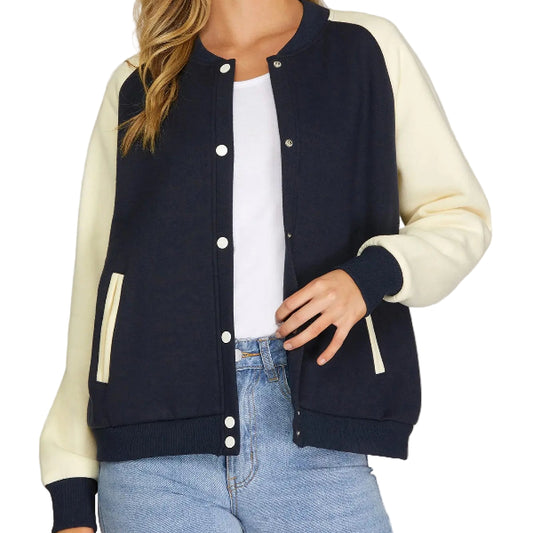 Navy Varsity Jacket