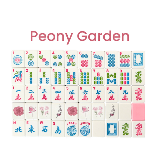 Peony Garden American Mah Jongg Tile Set