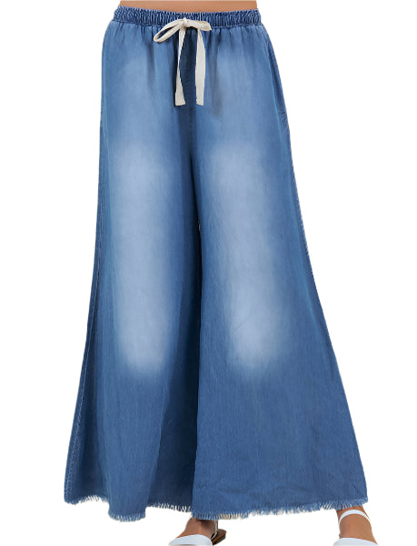 Wide Leg Denim Pants