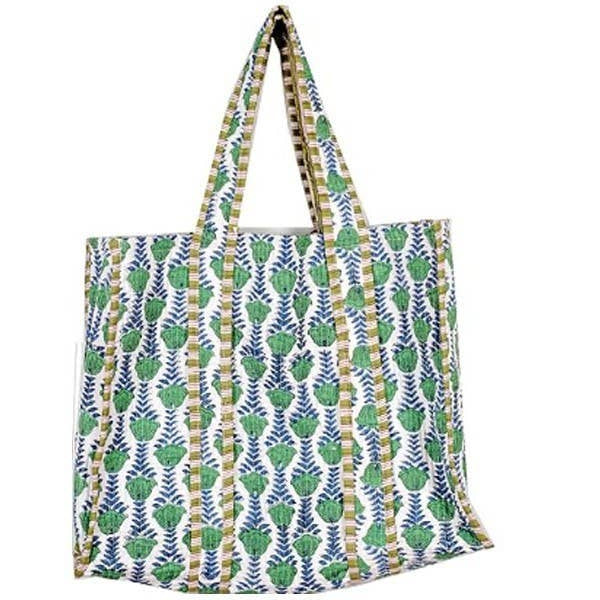 Quilted Reversible Tote Bag