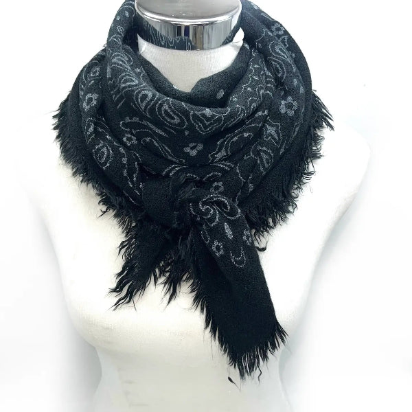 Wool Blend Bandana Scarf