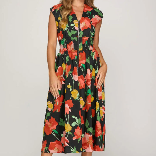 CA Poppy Zipper Dress