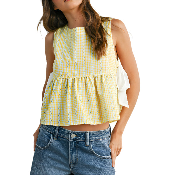 Sky Meadow Peplum Top