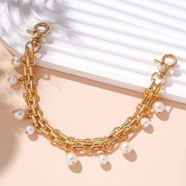 Newport Pearl and Gold Bag Charm