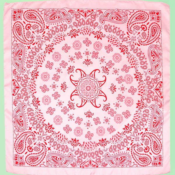 Paisley Pink Bandana Scarf