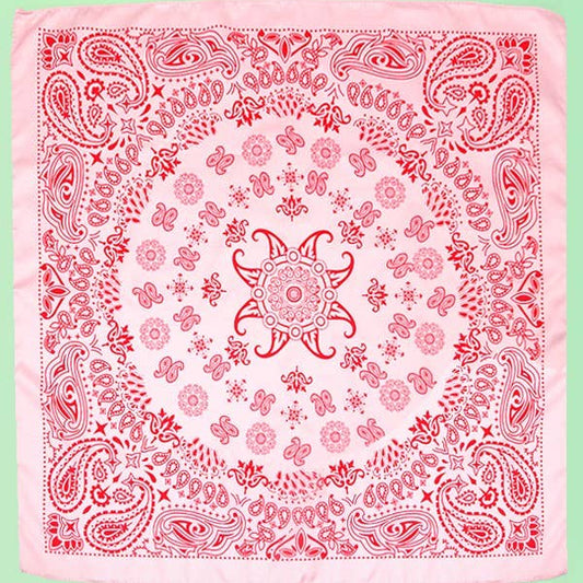 Paisley Pink Bandana Scarf